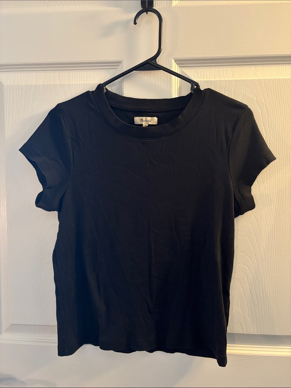 Madewell Classic Black Short-Sleeve Ribbed Women's Tee